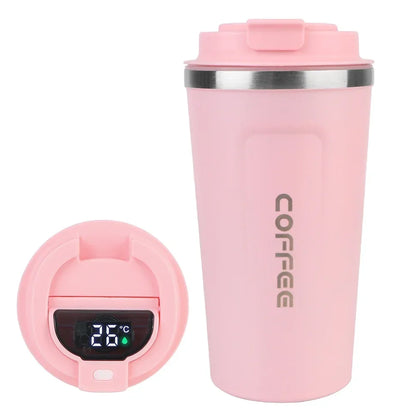 Tasse à café thermos en acier inoxydable 380/510 ml avec affichage de la température
