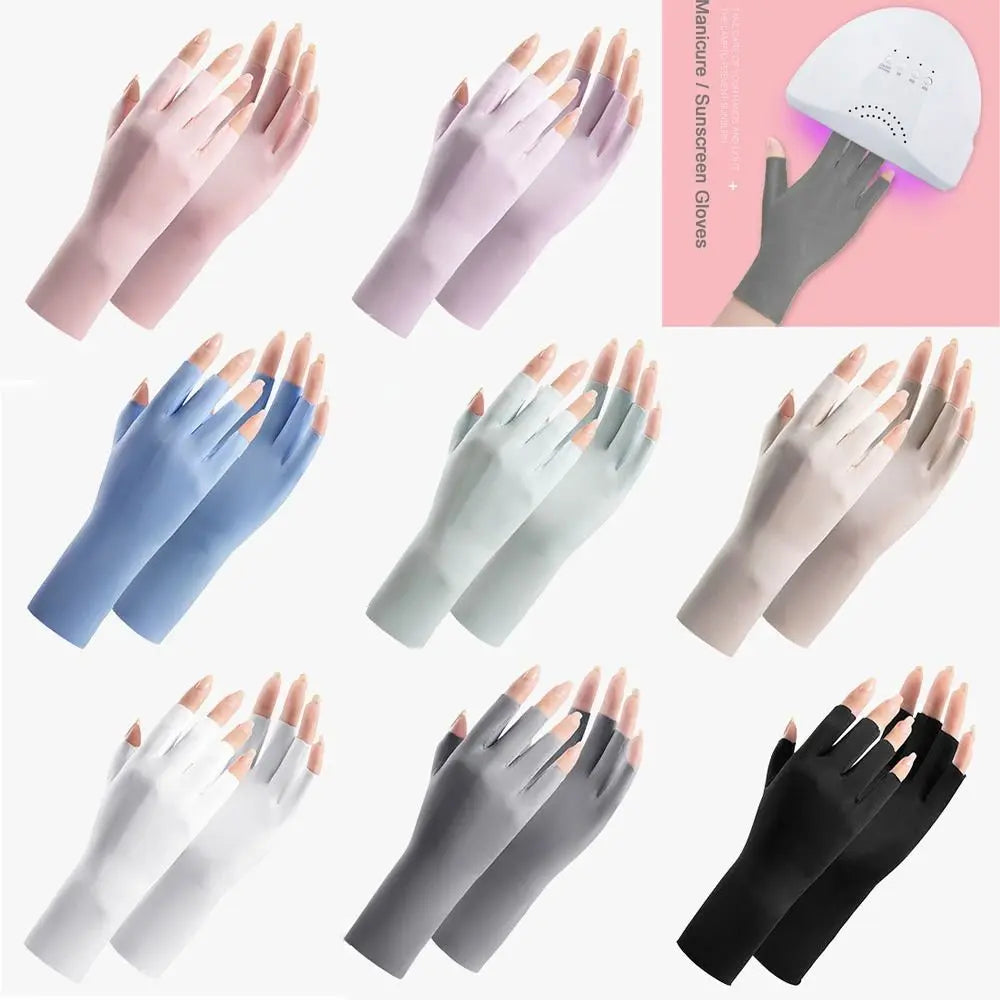 Gants de protection solaire pour nail art, gants de protection UV pour nail art, gel, lampe UV LED