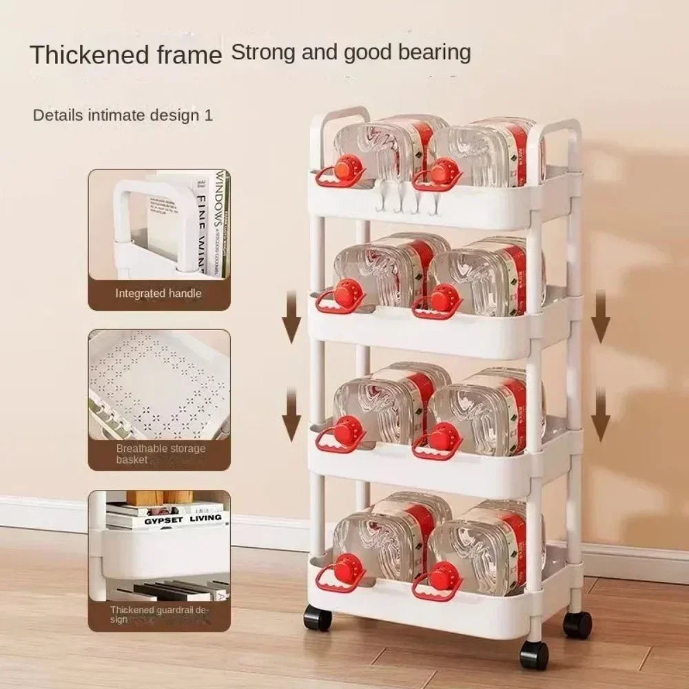 Multi-Layer Kitchen Floor Bedroom Trolley Rack