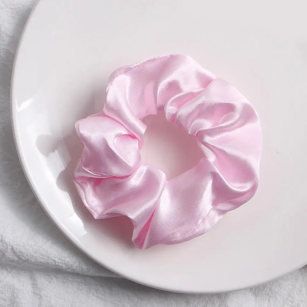 Handmade Multicolor Silk Scrunchie - Elastic Hair Tie