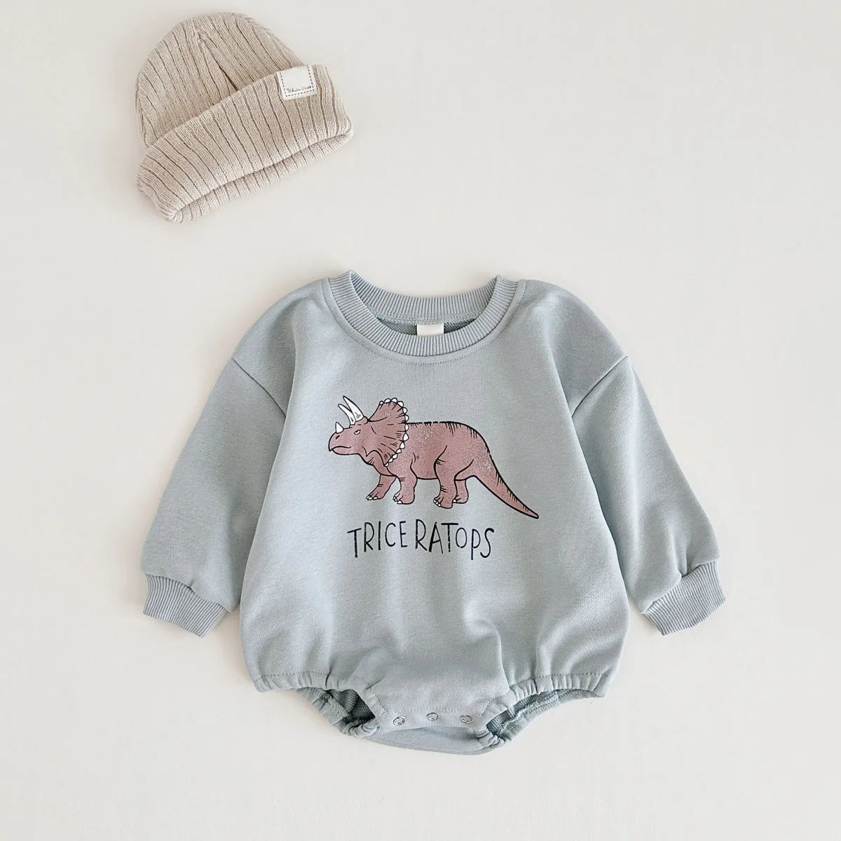 Sweatshirt-Strampelanzug mit Tiermuster für Kinder