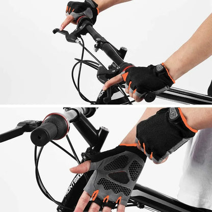Atmungsaktive Halbfinger-Fahrradhandschuhe für Unisex – Rutschfeste Sport- und Fitnessausrüstung