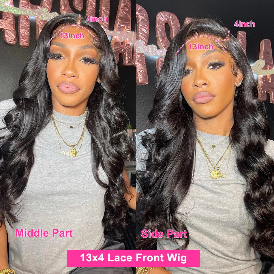 HD Body Wave Lace Front Vorgezupfte Loose Wave Echthaar Lace Frontalperücken 