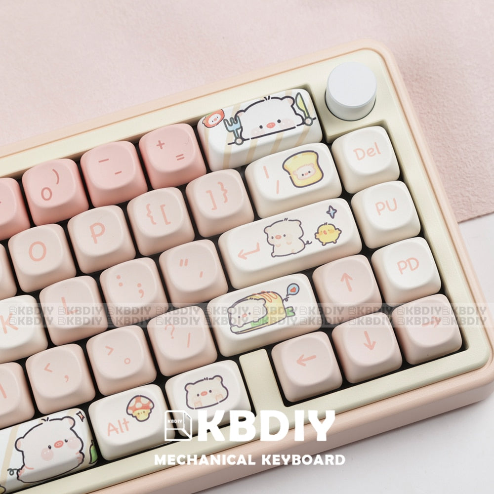 Cute Pig Theme PBT Keycaps 🐷 MX Switch