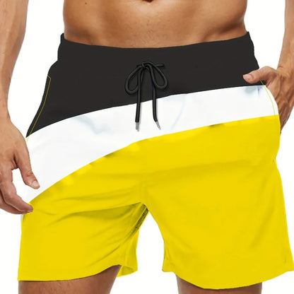 Unisex 3D Print Quick Dry Drawstring Beach Shorts