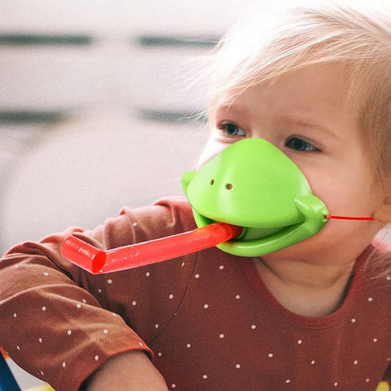 Jeu de masque de grenouille et de lézard qui remue la langue - Jouet amusant pour fête en famille