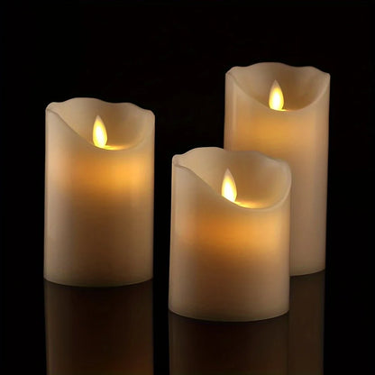 Bougie votive LED sans flamme avec flamme mobile - Fonctionne avec piles