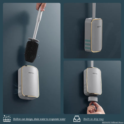 Wall-Mount Quick-Draining Toilet Brush