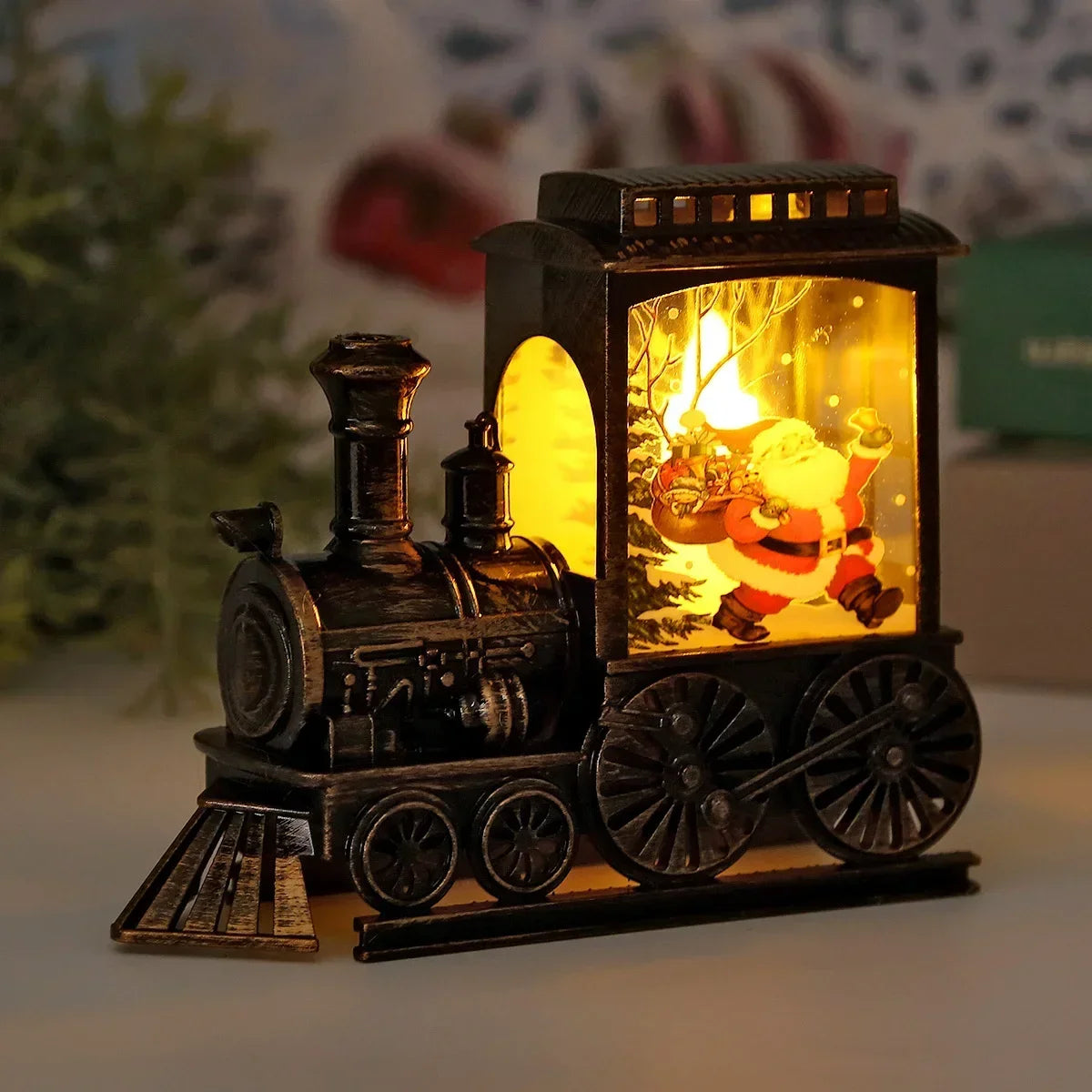 Portable LED Train Night Light Lantern - Christmas Decor