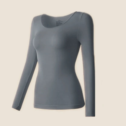 T-shirt thermique à manches longues pour femme - Couche de base d'hiver