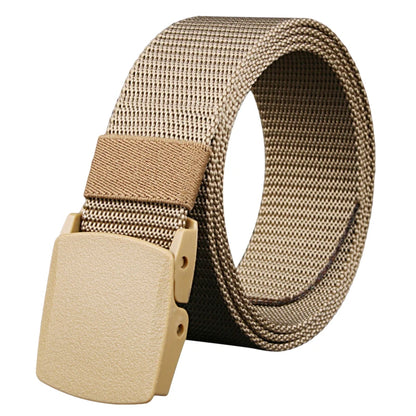 Men's Women Plain Color Nylon canvas outdoor training Belt