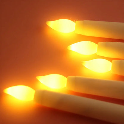 Bougies LED sans flamme longues – Alimentées par piles