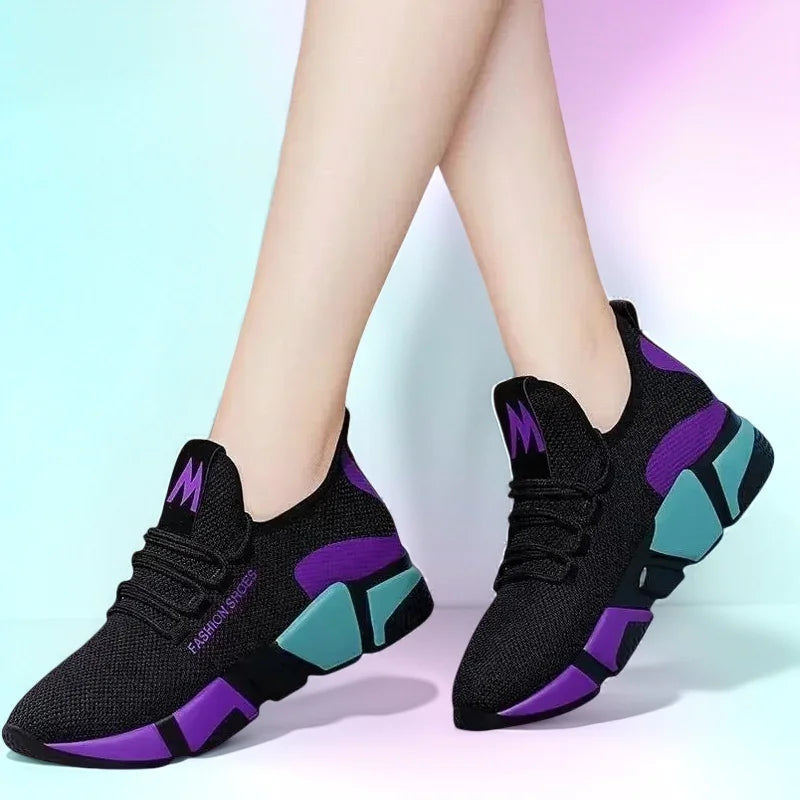 Chaussures à lacets légères et confortables pour femmes - Printemps et automne