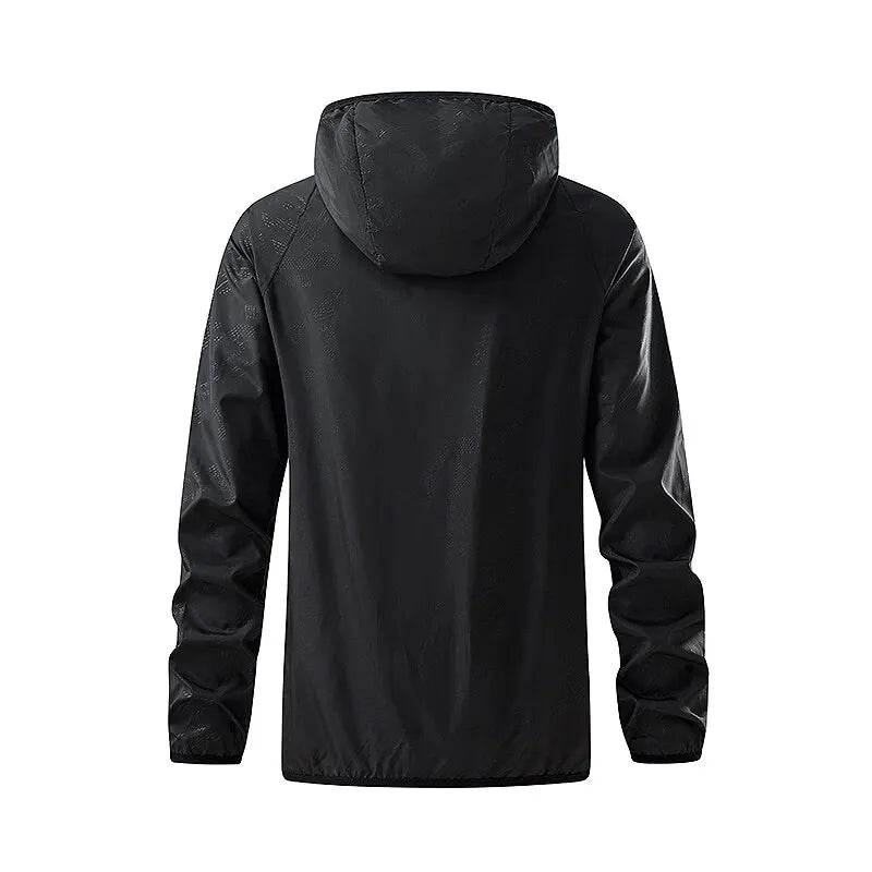 Veste de randonnée imperméable unisexe - Coupe-vent avec protection solaire 