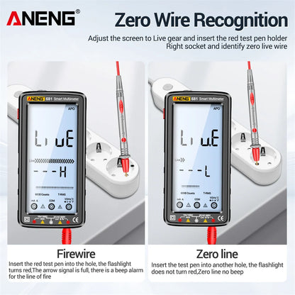 Rechargeable Digital Multimeter with Non-contact Voltage Tester