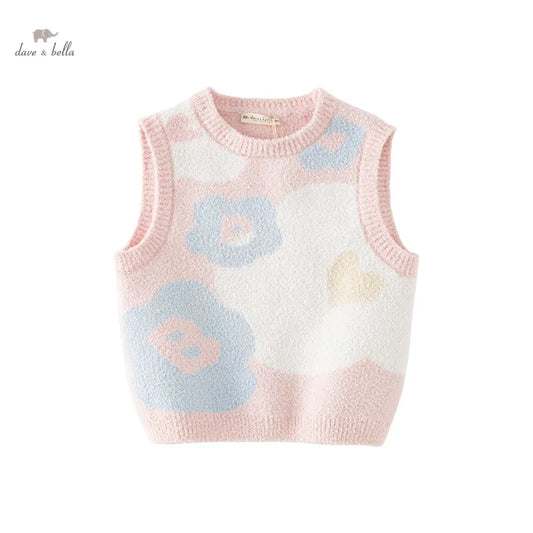 Chandail gilet tricoté confortable pour filles