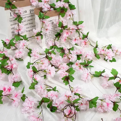 Guirlande Sakura en fleurs de cerisier en soie – Décoration de maison et de fête