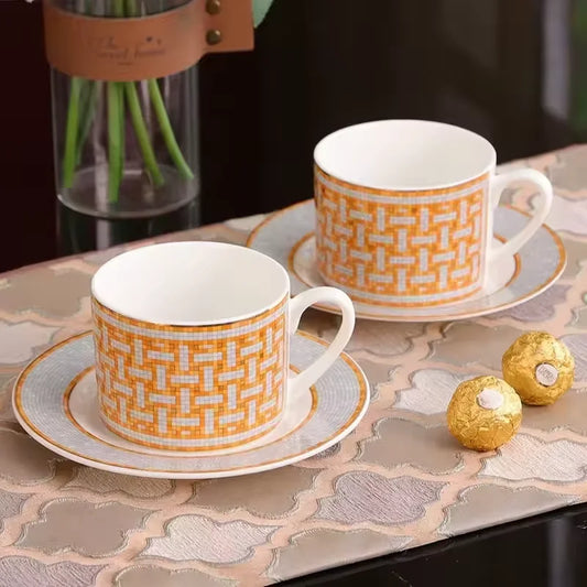 China-Kaffeetasse und Untertasse-Set