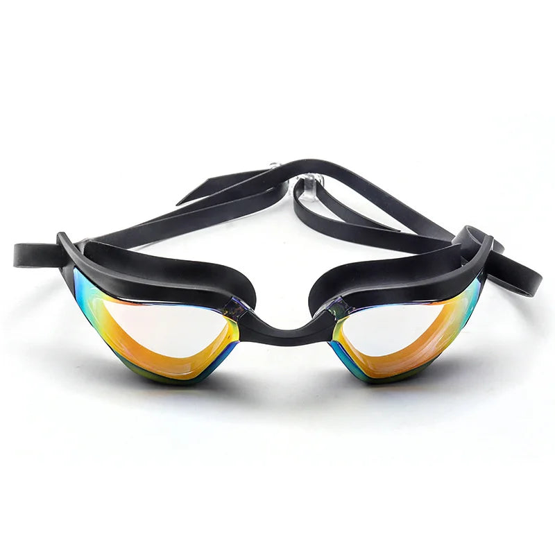 Lunettes de natation réglables en silicone – Protection anti-buée/UV pour adulte pour utilisation en piscine