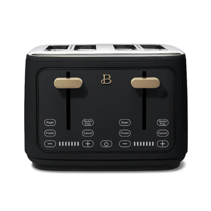 4-Slice Black Toaster - Home Kitchen Appliance