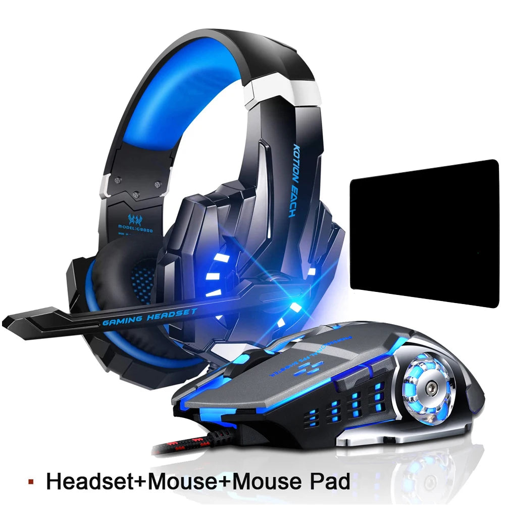 G9000 Gaming Headset Deep Bass Stereo Game Headphone - Microphone LED Light