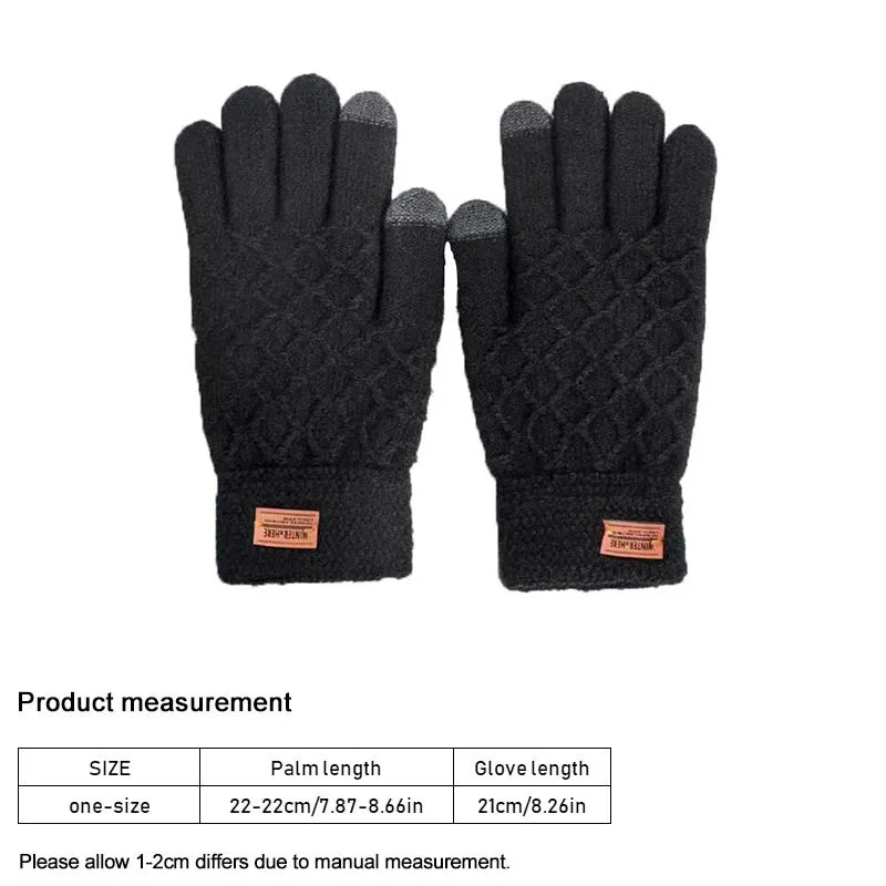 Autumn & Winter Wool Riding Gloves – Touchscreen Compatible