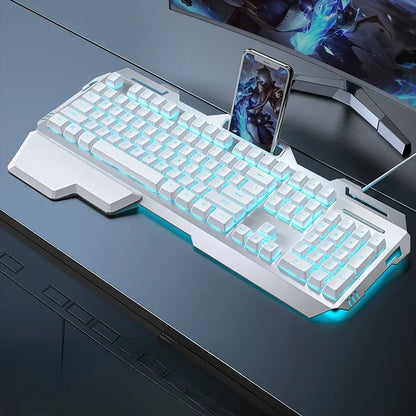 RGB Backlit Mechanical Gaming Keyboard 104 Keys Wired Waterproof