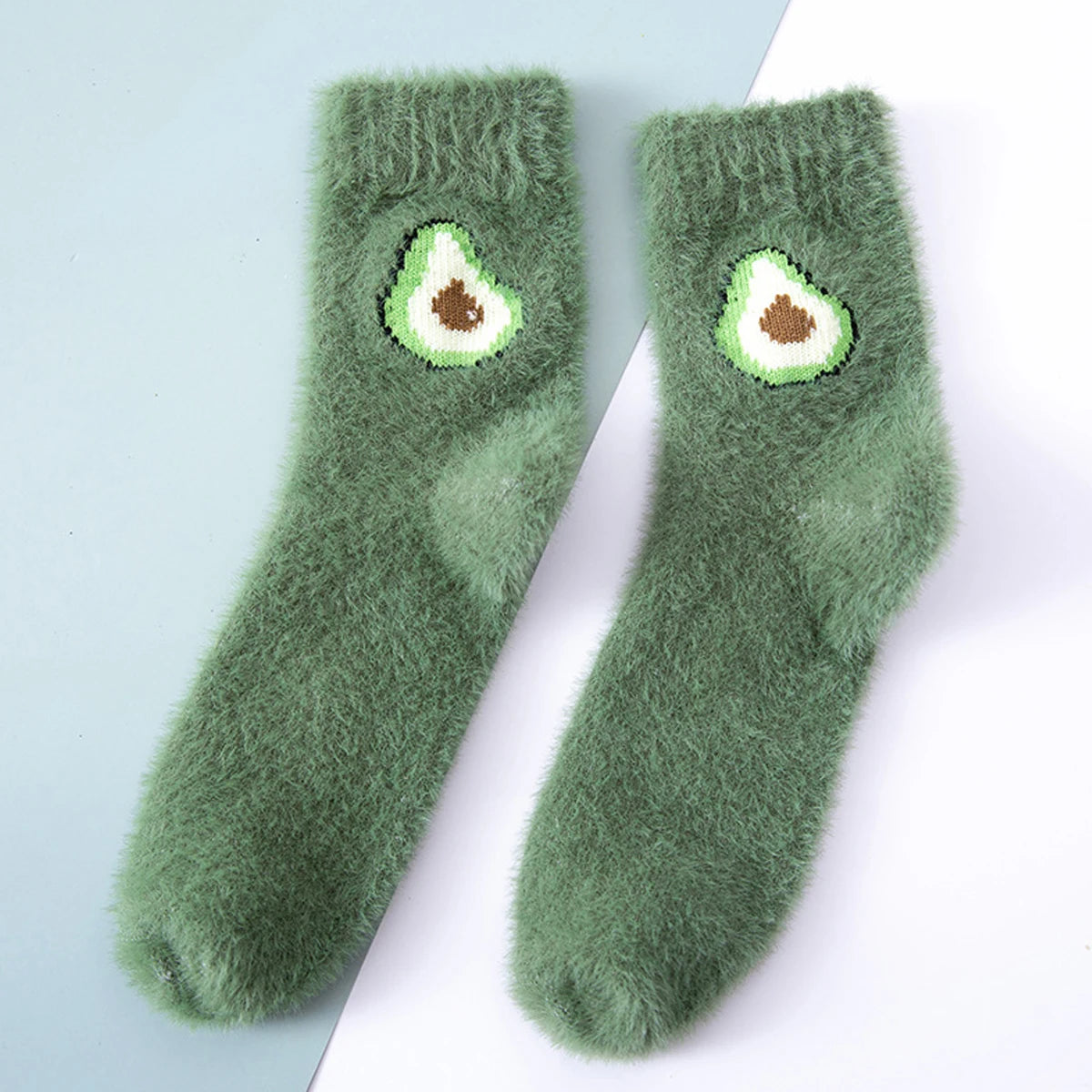 Women's Plush Coral Fleece Socks - Non-Slip Warm Knitted Floor Socks