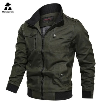 Veste tactique militaire pour homme – Coupe-vent en coton cargo à fermeture éclair