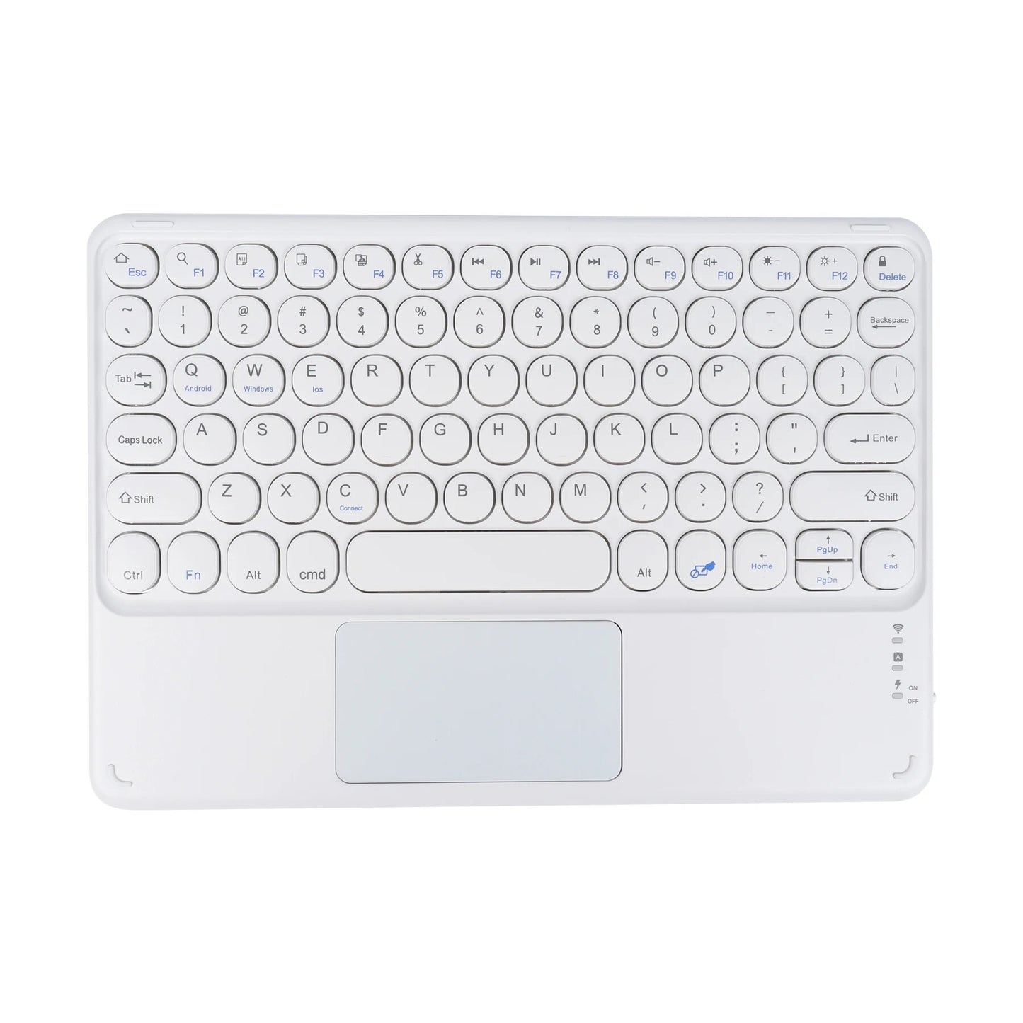 Cute Round Color Keyboard with Touchpad