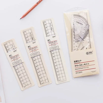 1 Pc Transparent Plastic Ruler