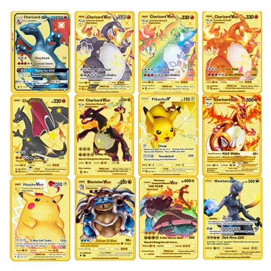 Cartes Pokémon en métal anglais