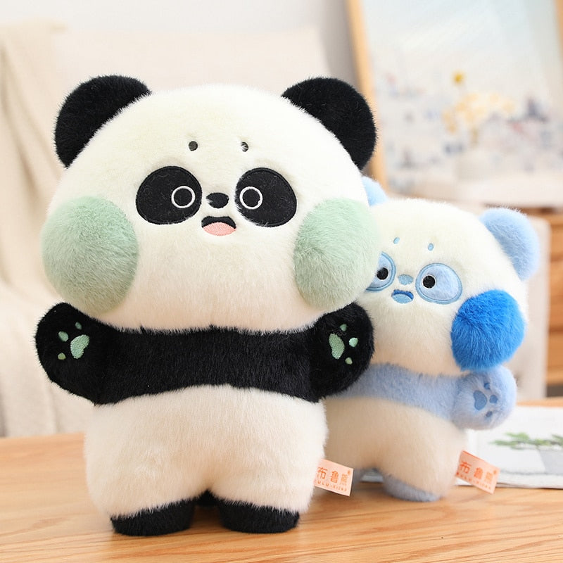 Buntes stehendes Panda-Plüschtier