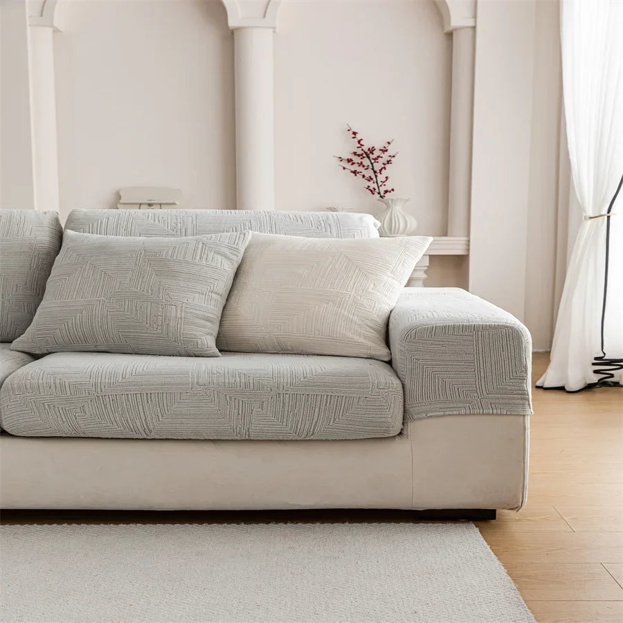 Canapé d'angle et fauteuil en L au design épais