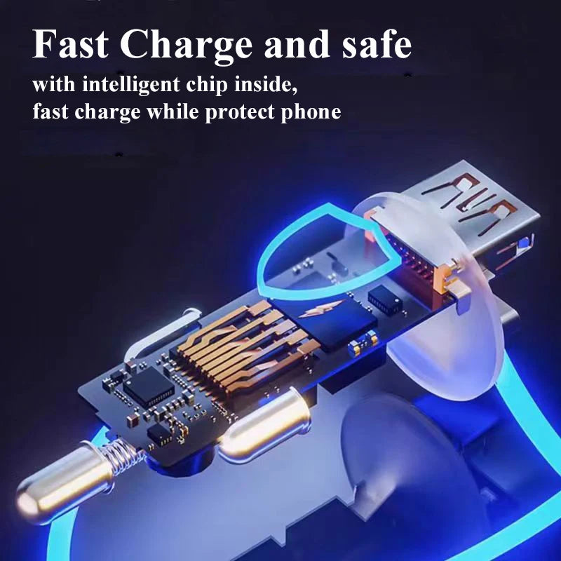 Metal Car Charger with Type C Cable - 12V Fast Charging