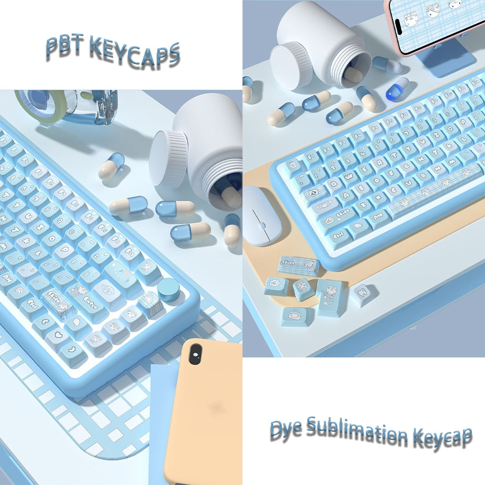 Blue Cat MDA PBT Keycap Set