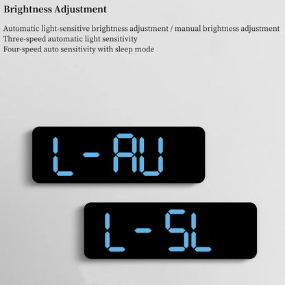 9-Inch Large Digital Wall Clock with USB Power