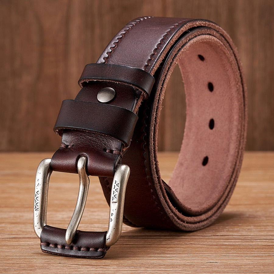 Ceinture de luxe en cuir de vache pour homme