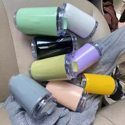 Tragbare 240-ml-Kaffeethermoskanne aus Edelstahl – auslaufsicherer Reisegetränkebecher