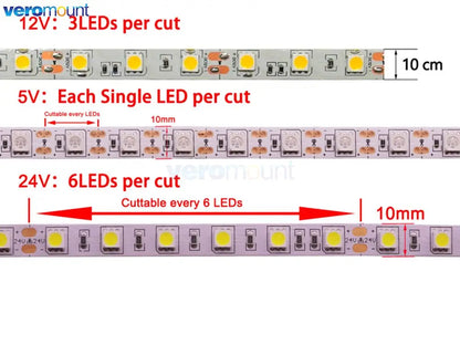 Bande lumineuse LED SMD 5050 de 5 m pour décoration intérieure/extérieure