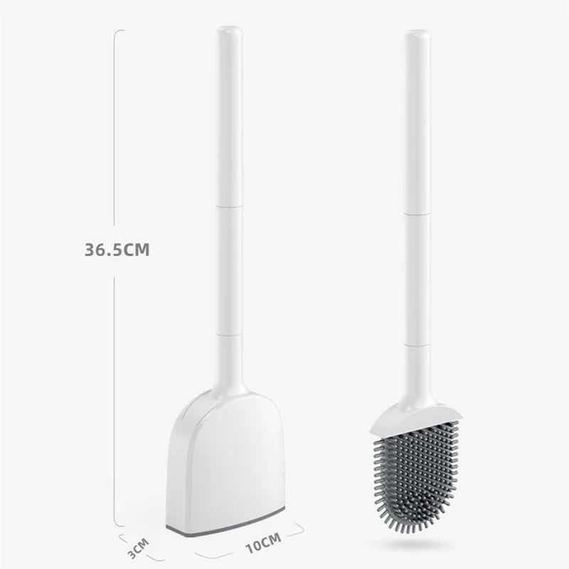 Brosse WC en silicone avec support mural