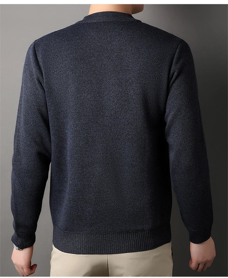 Versatile Men's Knit Pullover Sweater