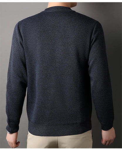 Versatile Men's Knit Pullover Sweater
