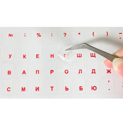 Transparent Russian Keyboard Stickers - Universal Laptop Cover