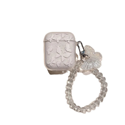 Funkelnder rosa Schmetterlingsdruck, geeignet für Airpods Pro2, Apple 2. Generation, Bluetooth-Kopfhörerhülle 1/2/3, Schutzhüllenbox