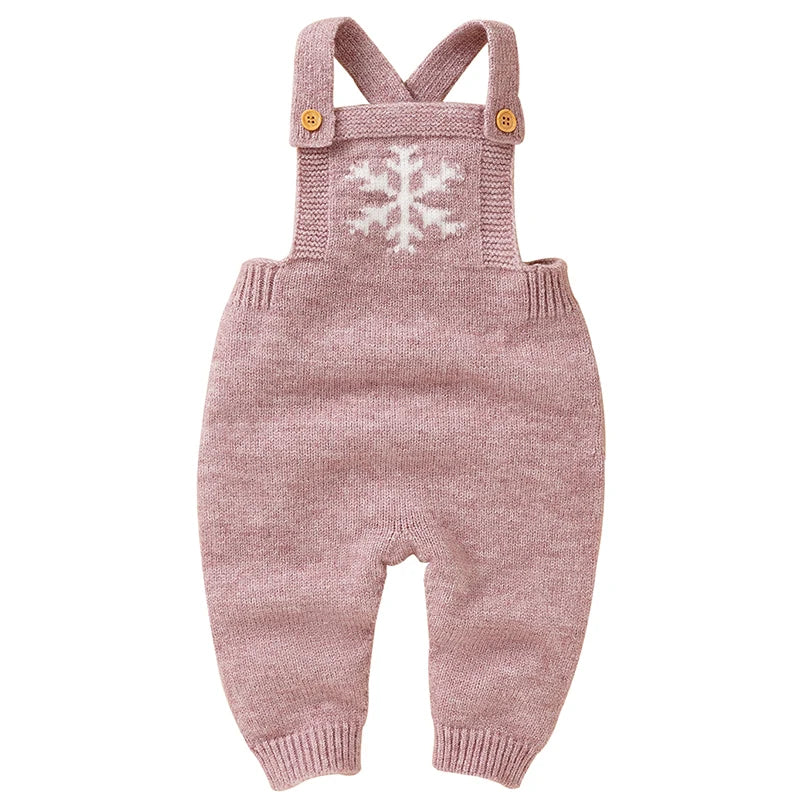 Heart-Shaped Sleeveless Knit Romper for Babies