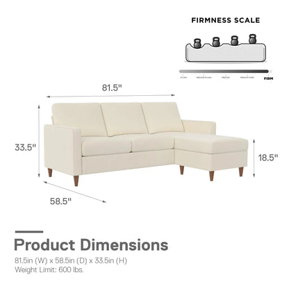 Reversible Sectional Sofa with Pocket