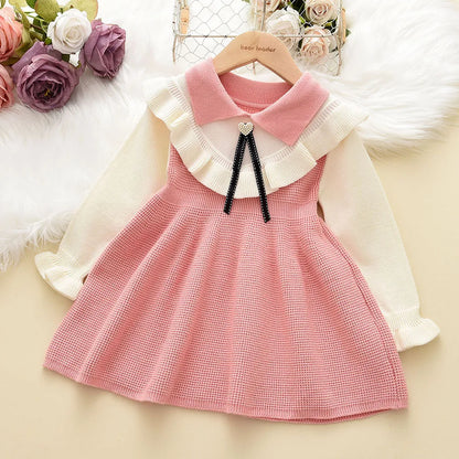 Winter Knitted Dress for Baby Girls