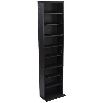 Wood Media Storage Shelf Bookcase