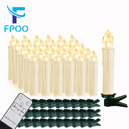 Bougies LED sans flamme étanches 10/20/30/40 pièces - Minuterie et télécommande 